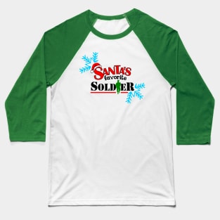 christmas Santa's favorite Soldier Baseball T-Shirt